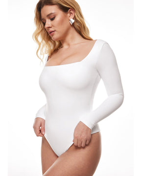 Natrelax™ Sqaure Neck Long Sleeve Bodysuit