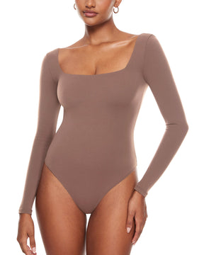 Natrelax™ Sqaure Neck Long Sleeve Bodysuit