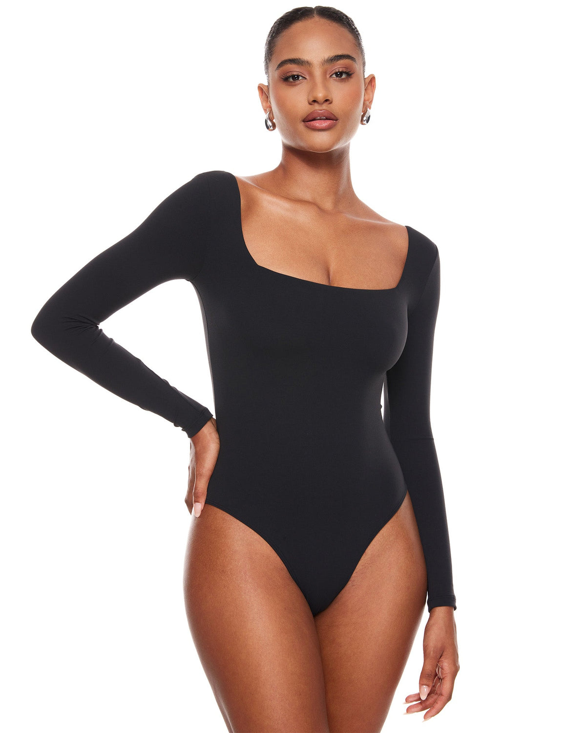 Natrelax™ Sqaure Neck Long Sleeve Bodysuit