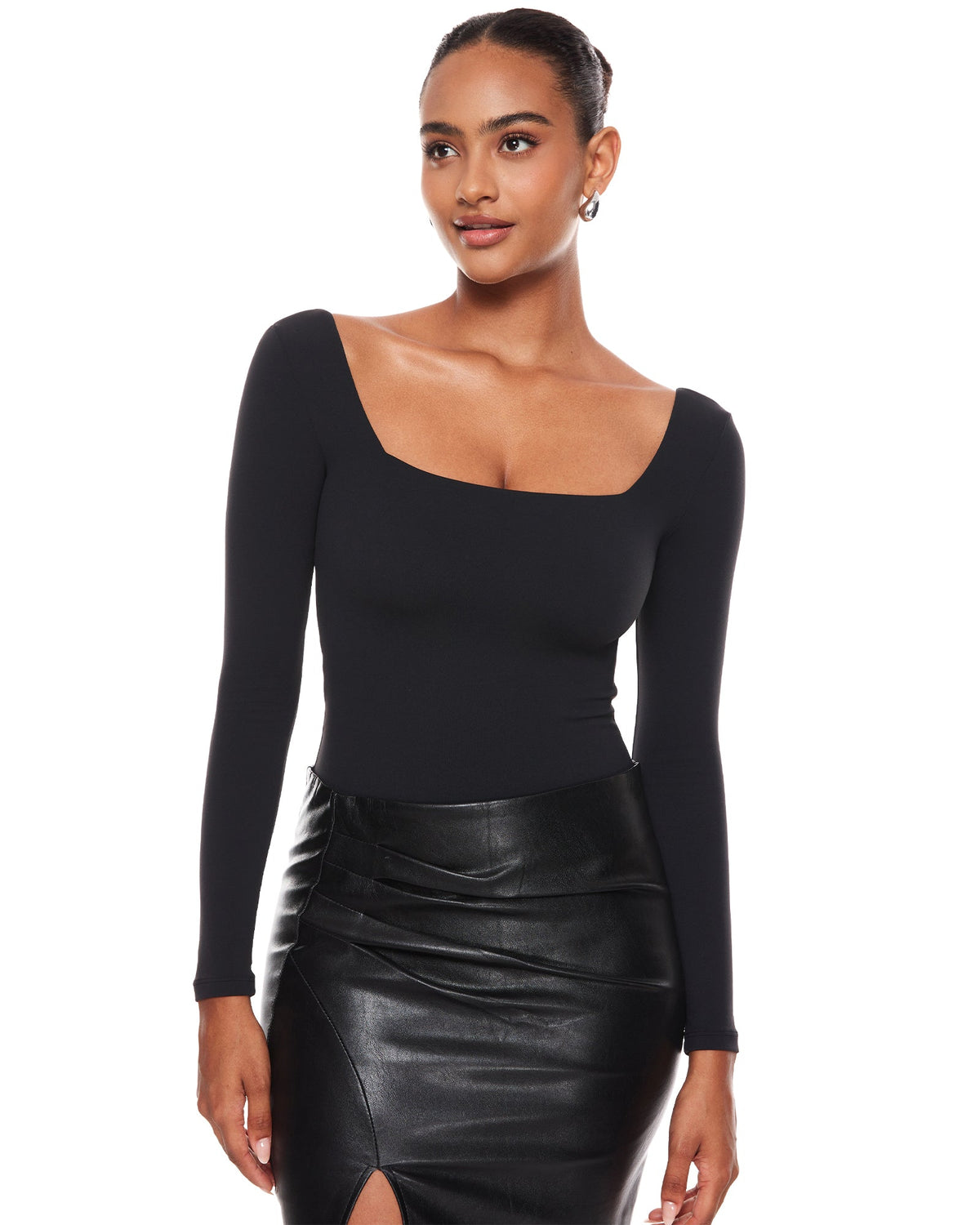 Natrelax™ Sqaure Neck Long Sleeve Bodysuit