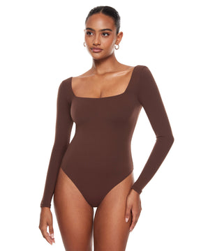 Natrelax™ Sqaure Neck Long Sleeve Bodysuit