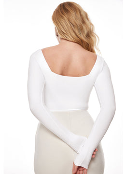 Natrelax™ Sqaure Neck Long Sleeve Bodysuit