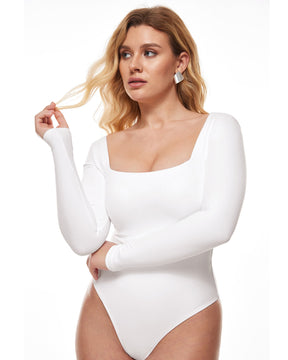 Natrelax™ Sqaure Neck Long Sleeve Bodysuit