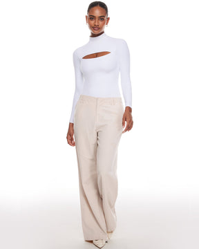 Natrelax™ Long Sleeve Turtleneck Cut Out Bodysuits
