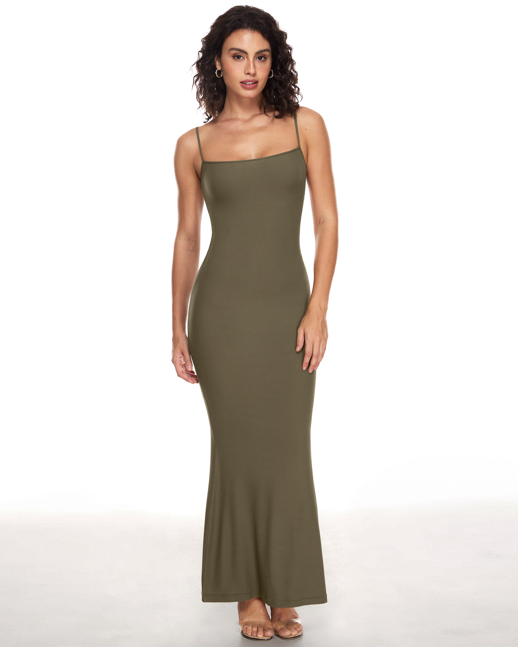 Ribbed Long Slip Dress