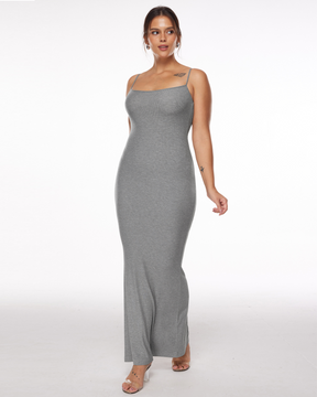 Ribbed Long Slip Dress