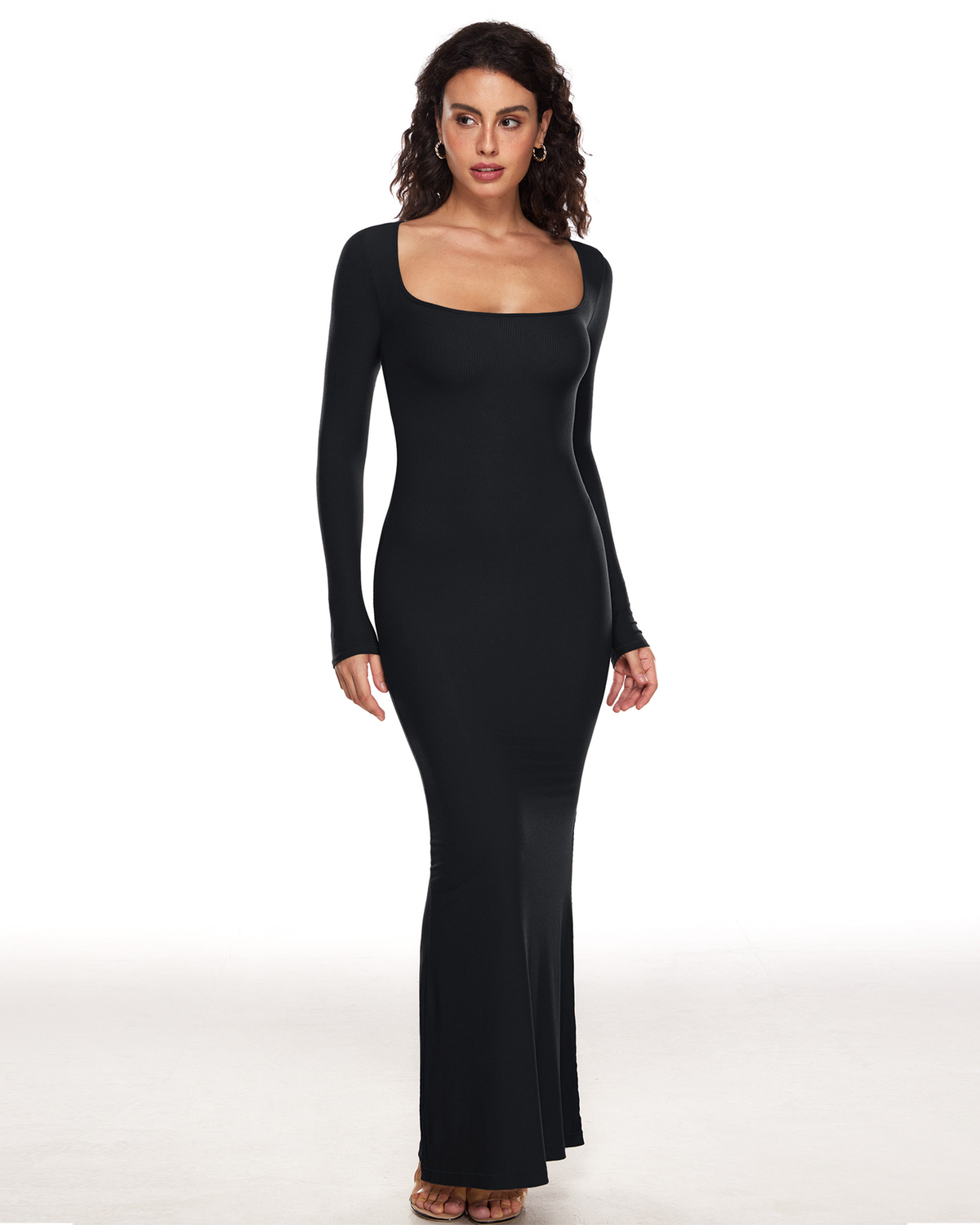 Ribbed Long Sleeve Dress
