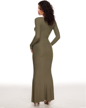 Ribbed Long Sleeve Dress