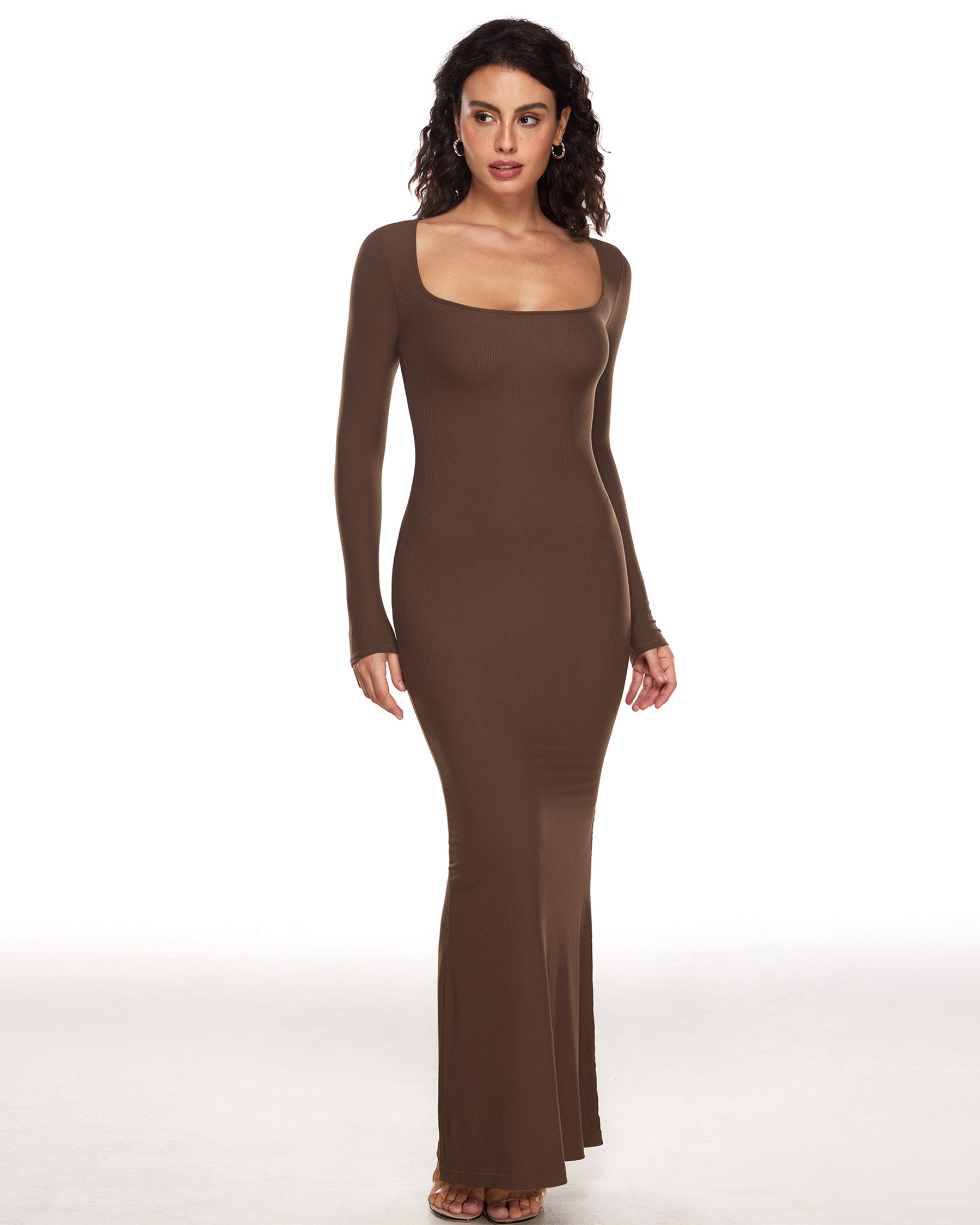 Ribbed Long Sleeve Dress