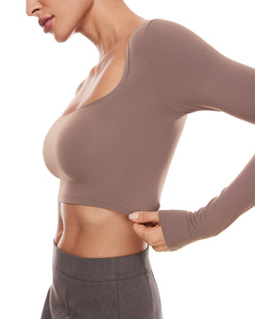 Natrelax™ Basic Long Sleeve Crop Top