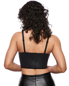 Natrelax™ Matte Faux Leather Crop Top
