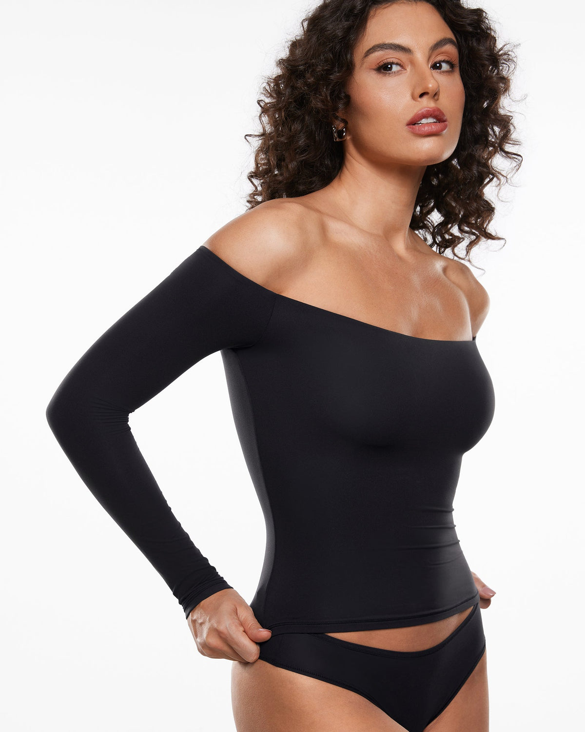 Off The Shoulder Long Sleeve Top