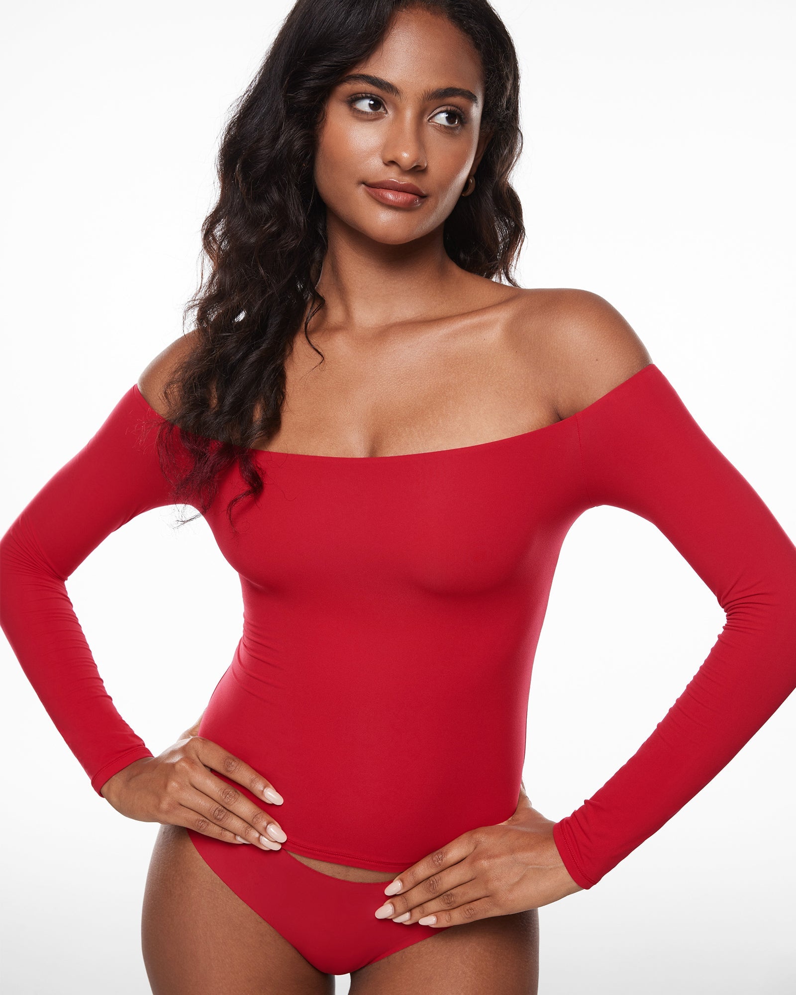 Off The Shoulder Long Sleeve Top