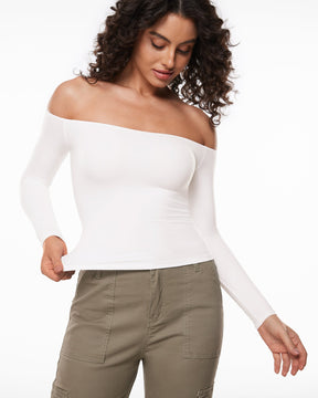Off The Shoulder Long Sleeve Top