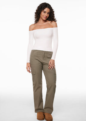 Off The Shoulder Long Sleeve Top