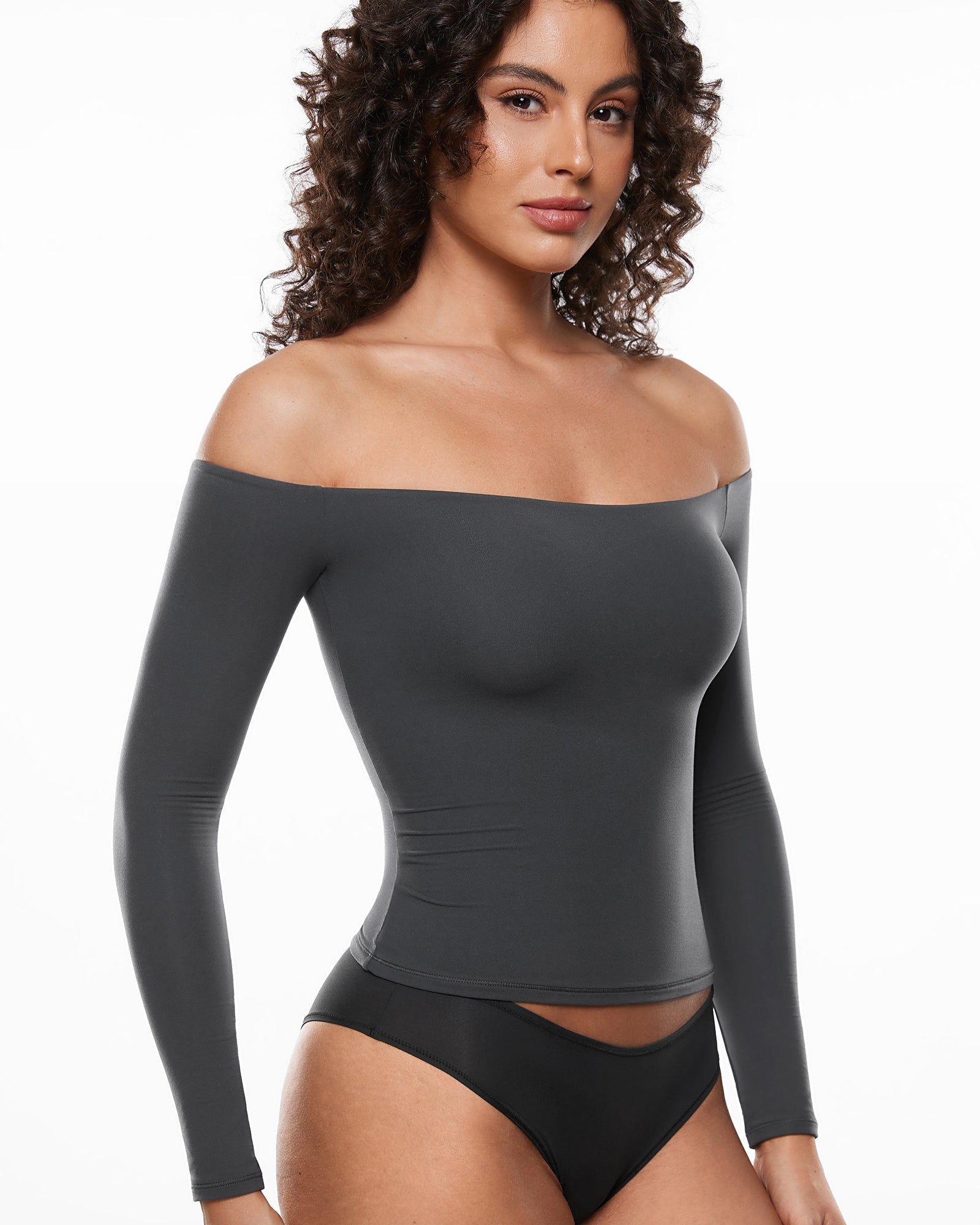 Off The Shoulder Long Sleeve Top