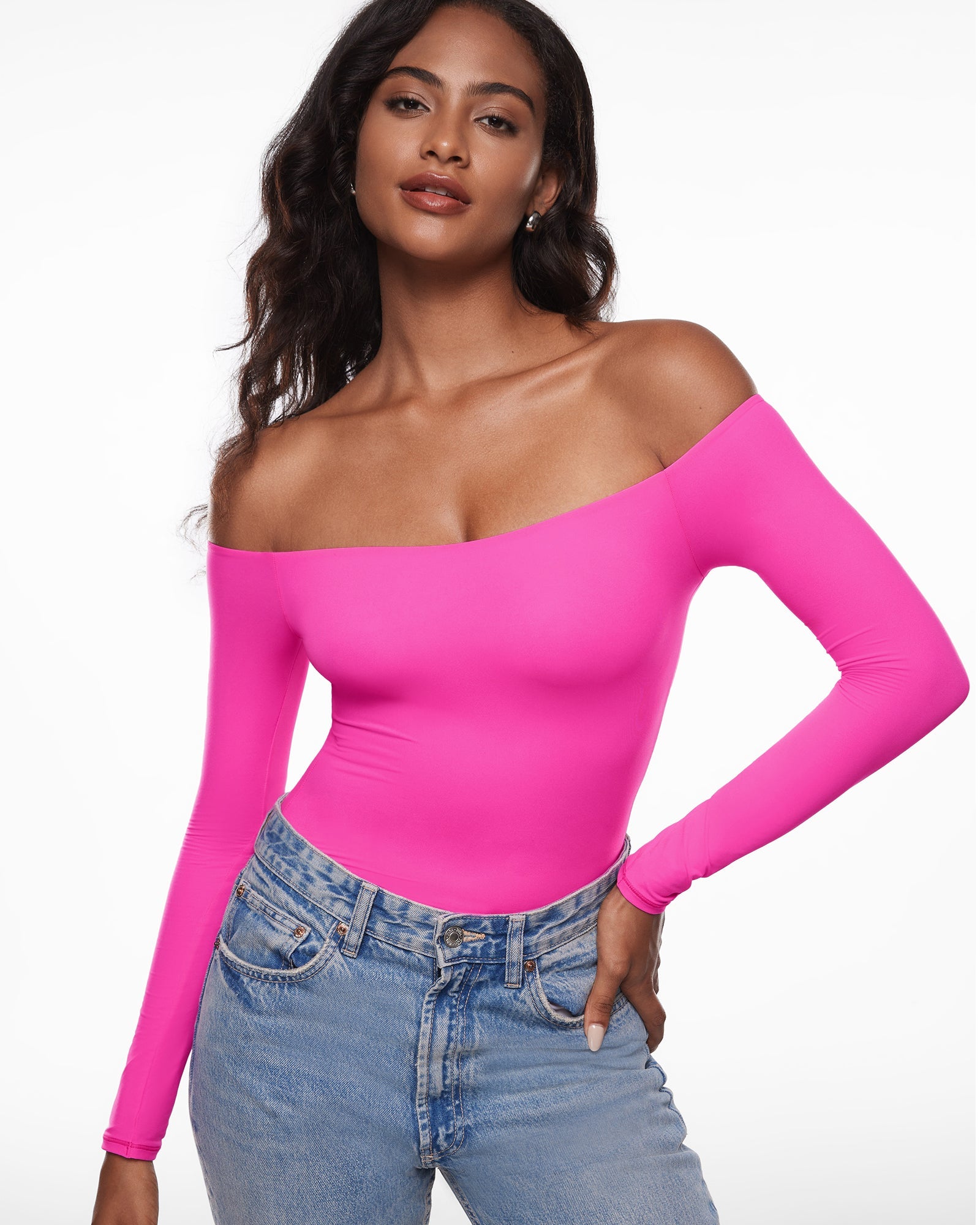 Off The Shoulder Long Sleeve Top