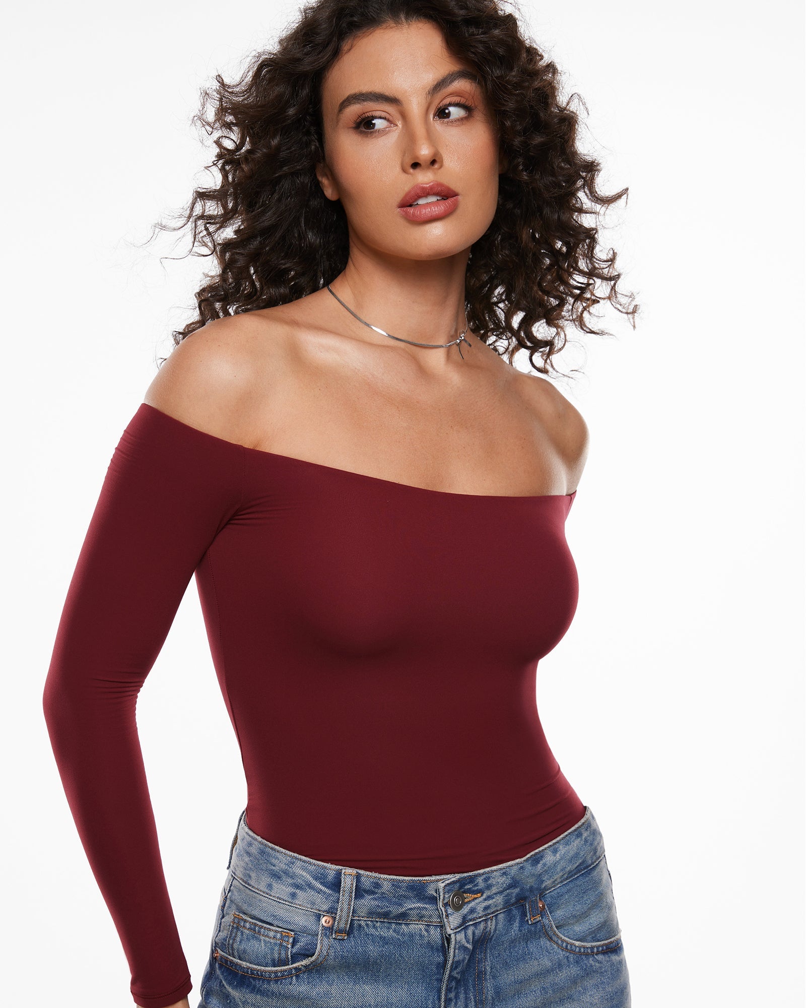 Off The Shoulder Long Sleeve Top
