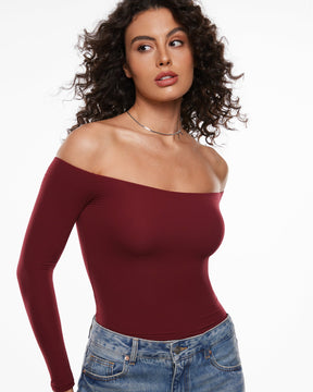 Off The Shoulder Long Sleeve Top