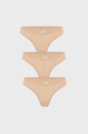 V-shaped Low Rise Thongs 3 Pack