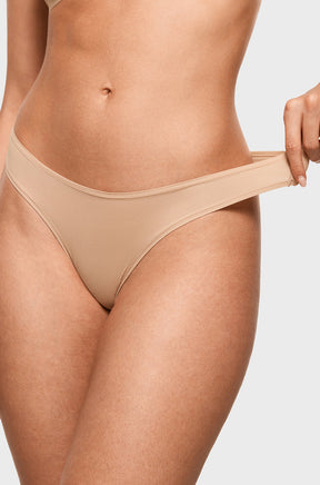 V-shaped Low Rise Thongs 3 Pack