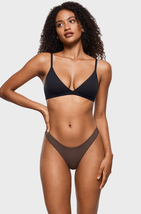V-shaped Low Rise Thongs 3 Pack