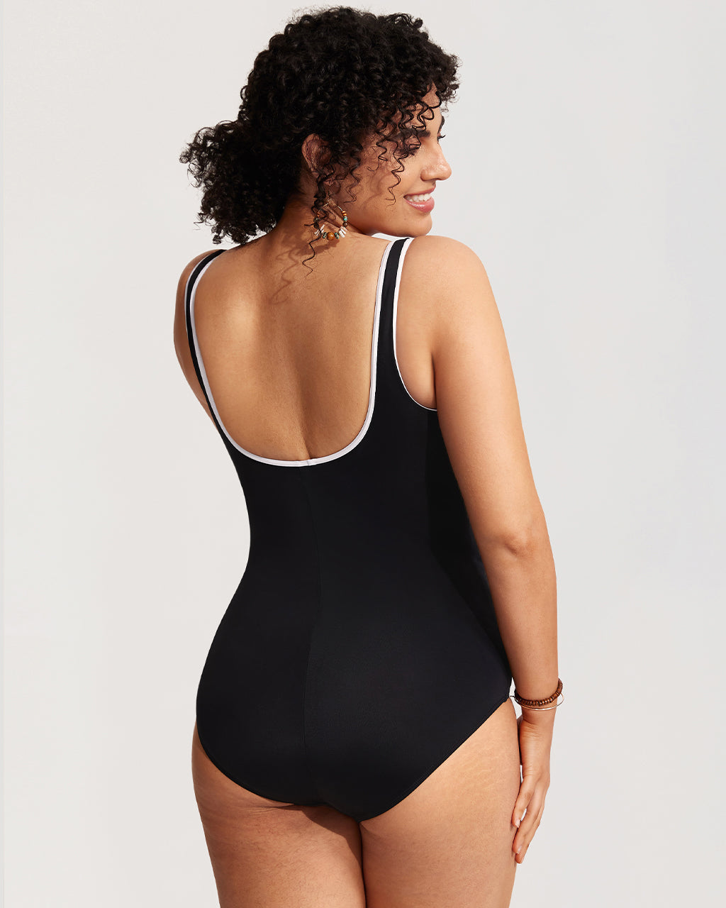 Zipper One Piece Swimsuit