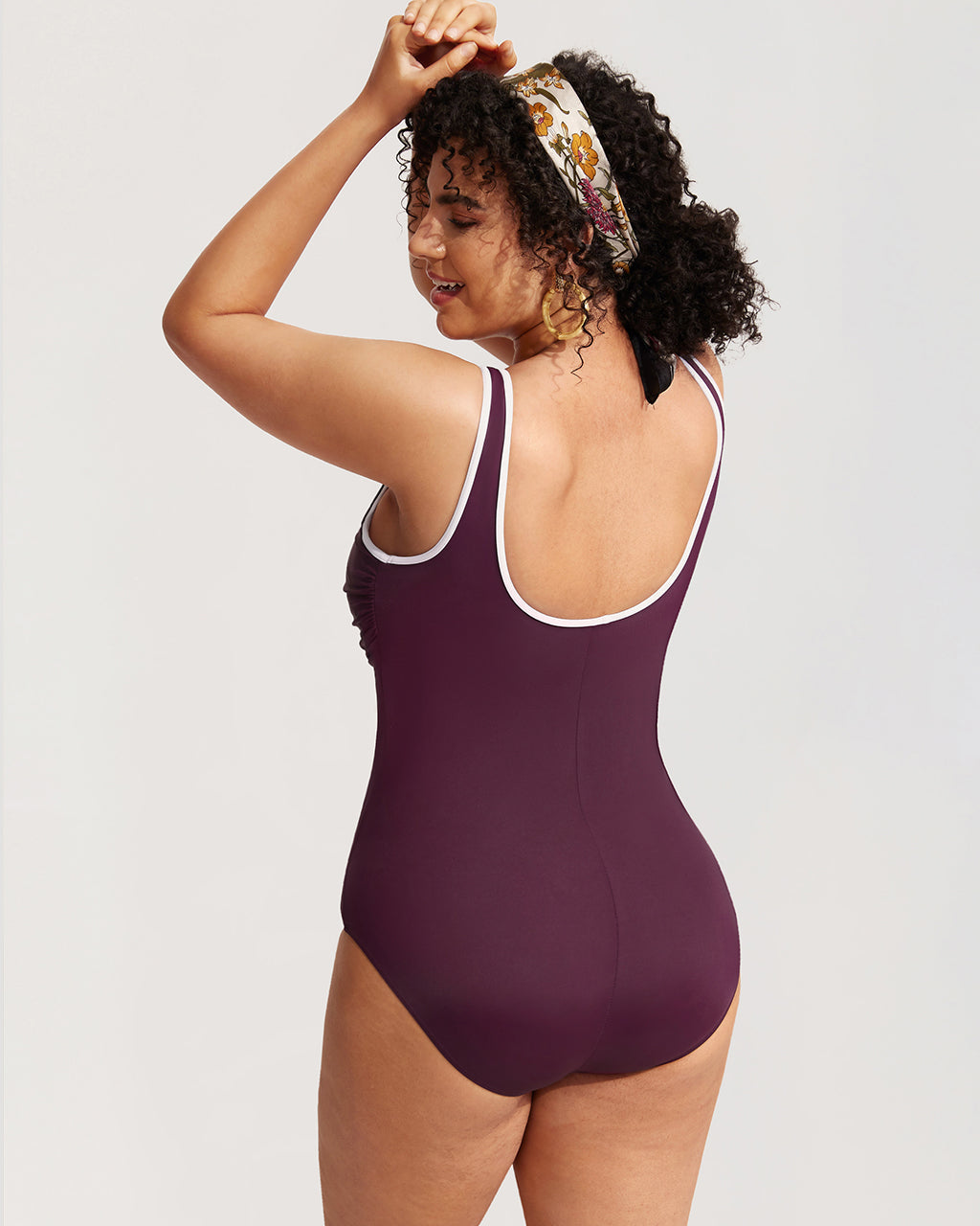 Zipper One Piece Swimsuit