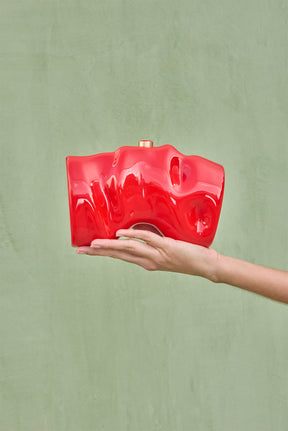 SCRUNCH CLUTCH - VERMILION