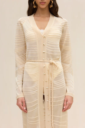 MARLON KNIT CARDIGAN - BEACH