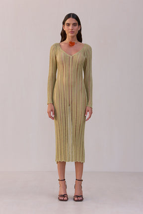 ESPEN KNIT DRESS - GOLD