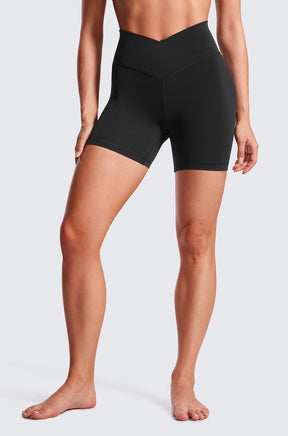 V Cross High Waisted Shorts 5"