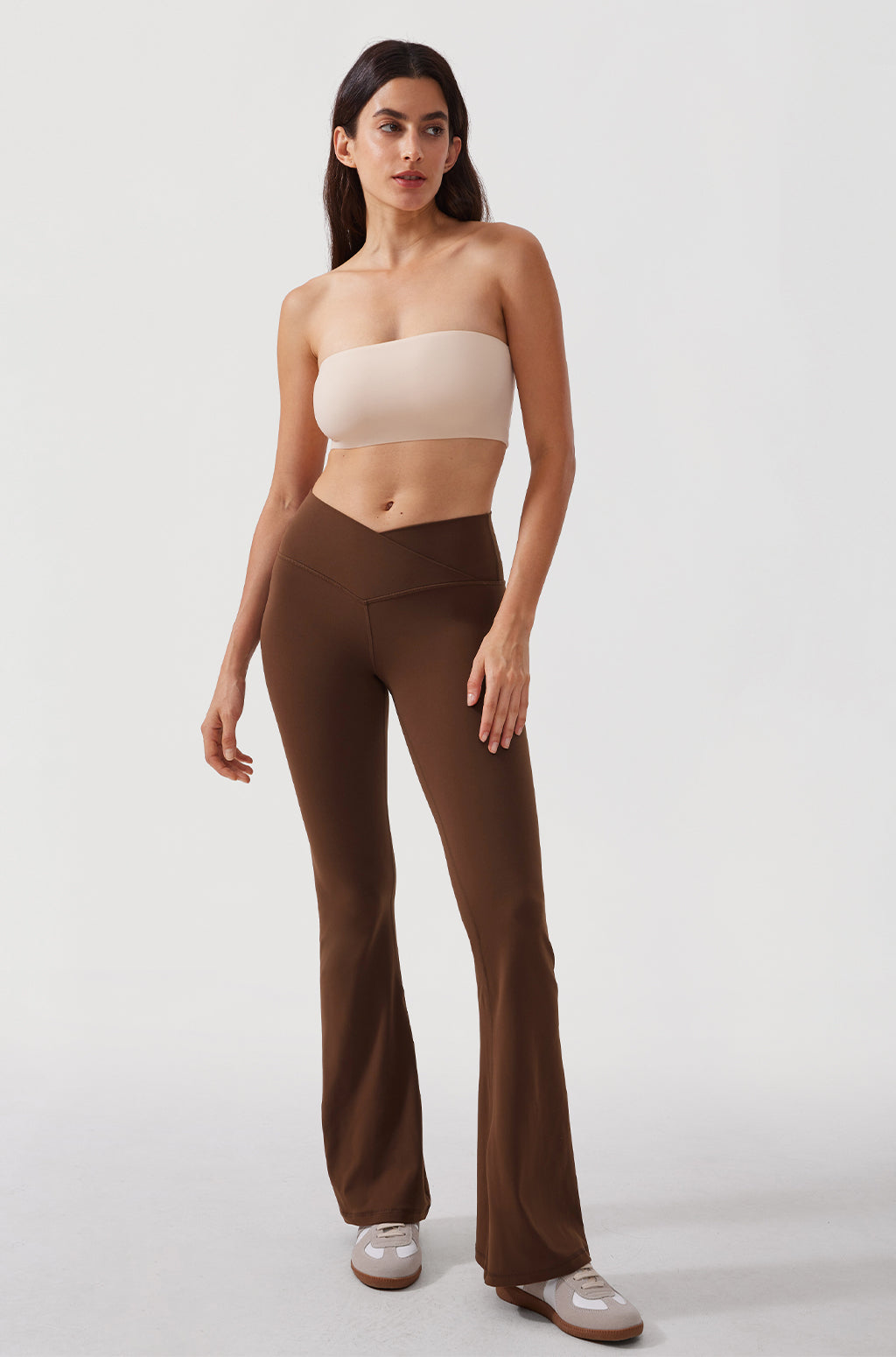 V Cross Waist Flare Leggings 31”