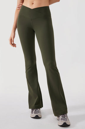 V Cross Waist Flare Leggings 31”