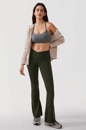 V Cross Waist Flare Leggings 31”