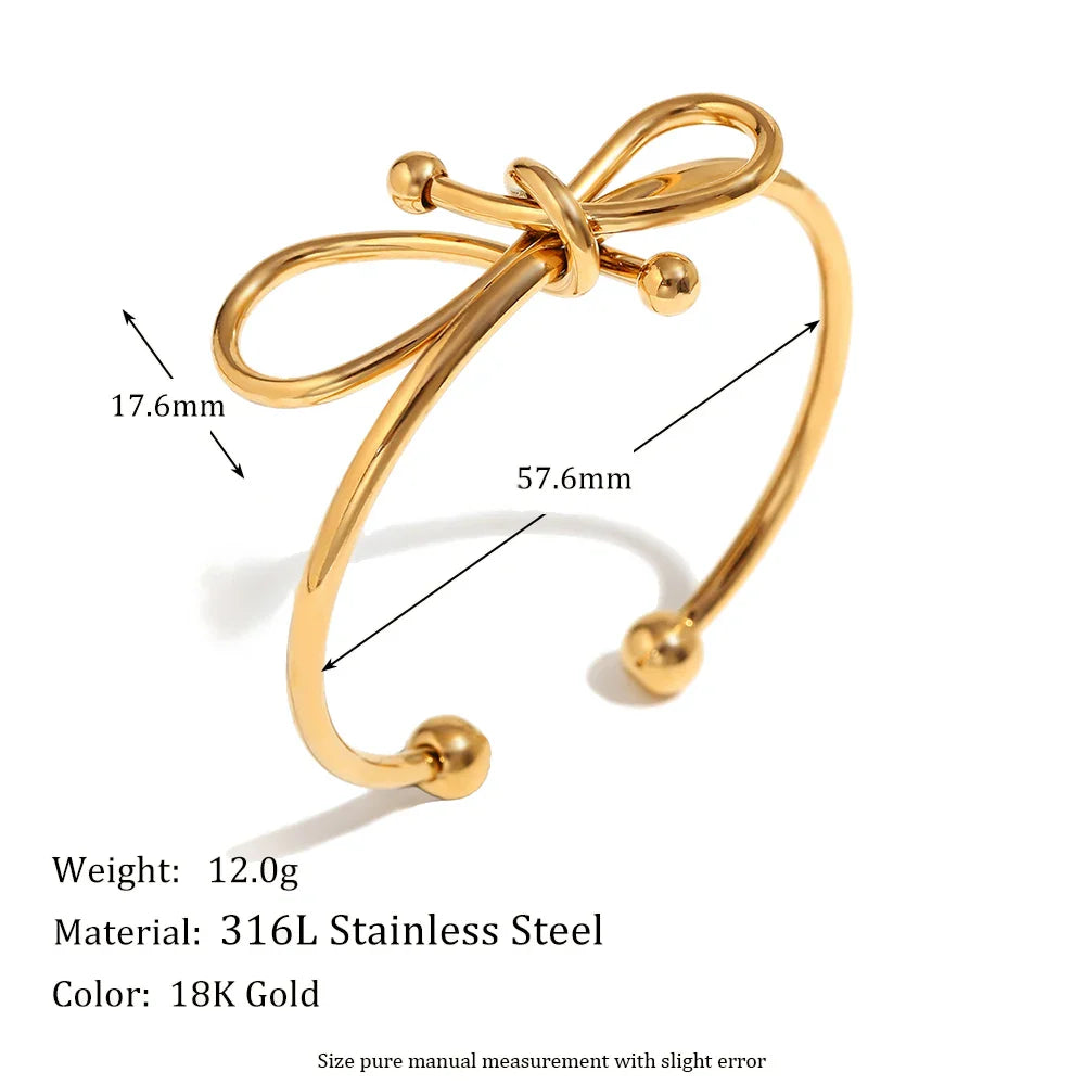 Pulseira Bowknot Inoxidável