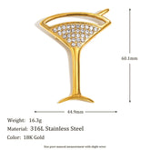 Broche Vinho Strass