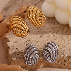 Brincos Elegância Trançada