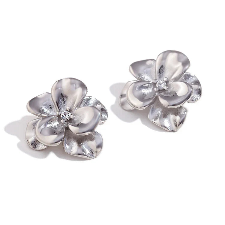 Brincos Florais Ouro