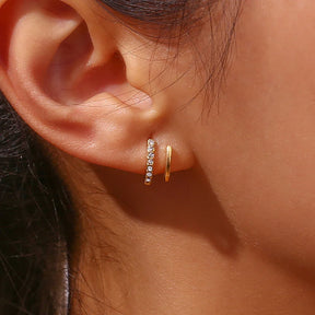 Brincos Huggie Cristal