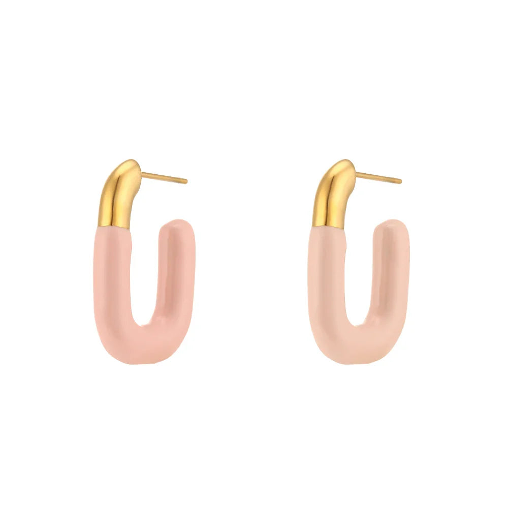 Brincos Esmaltados Elegantes