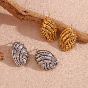 Brincos Elegância Trançada