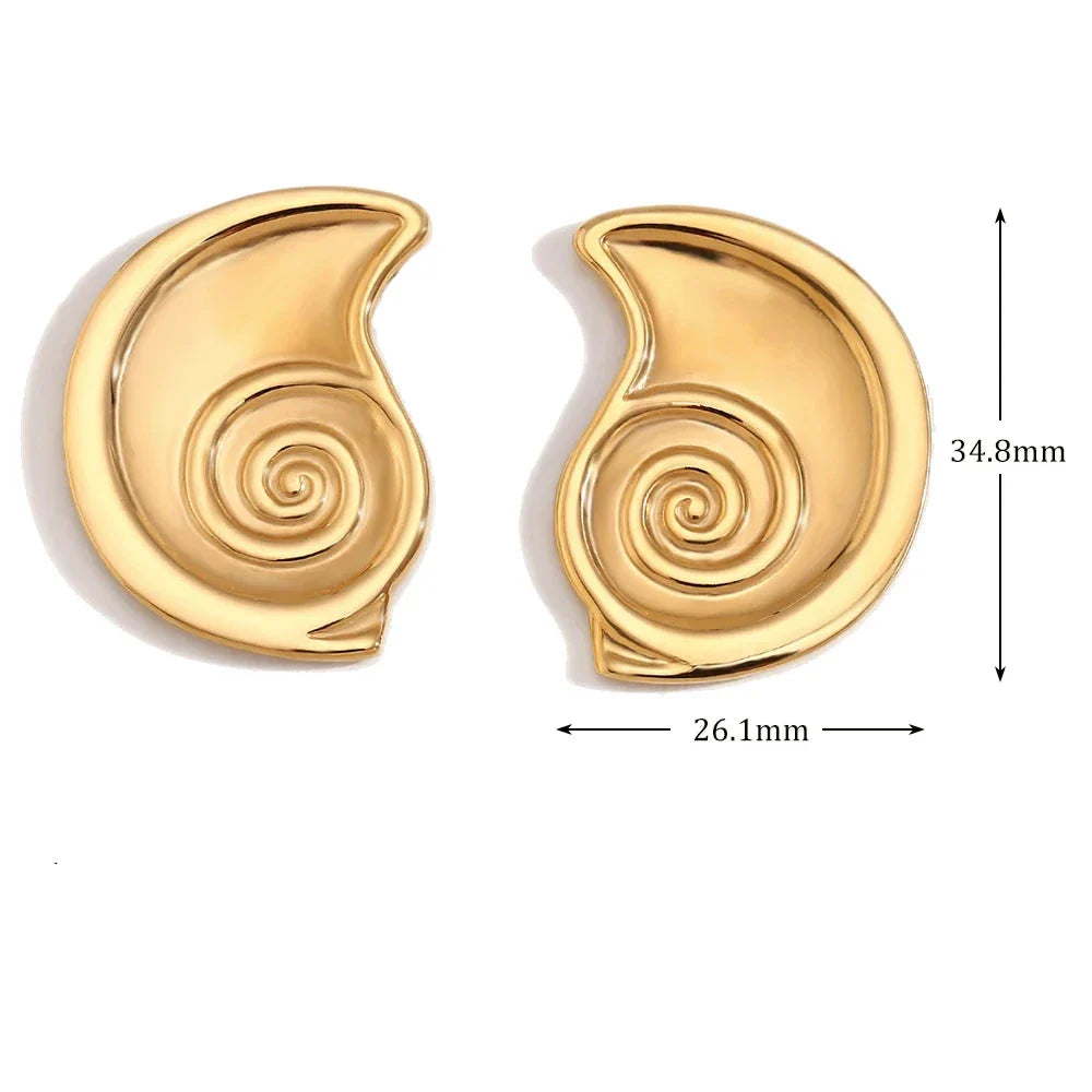 Brincos Espiral Dourada