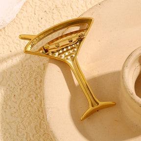 Broche Vinho Strass
