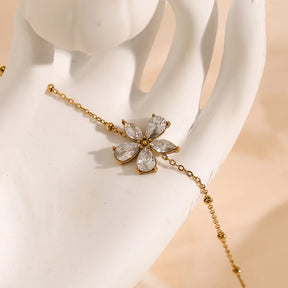 Pulseira Flor Banhada