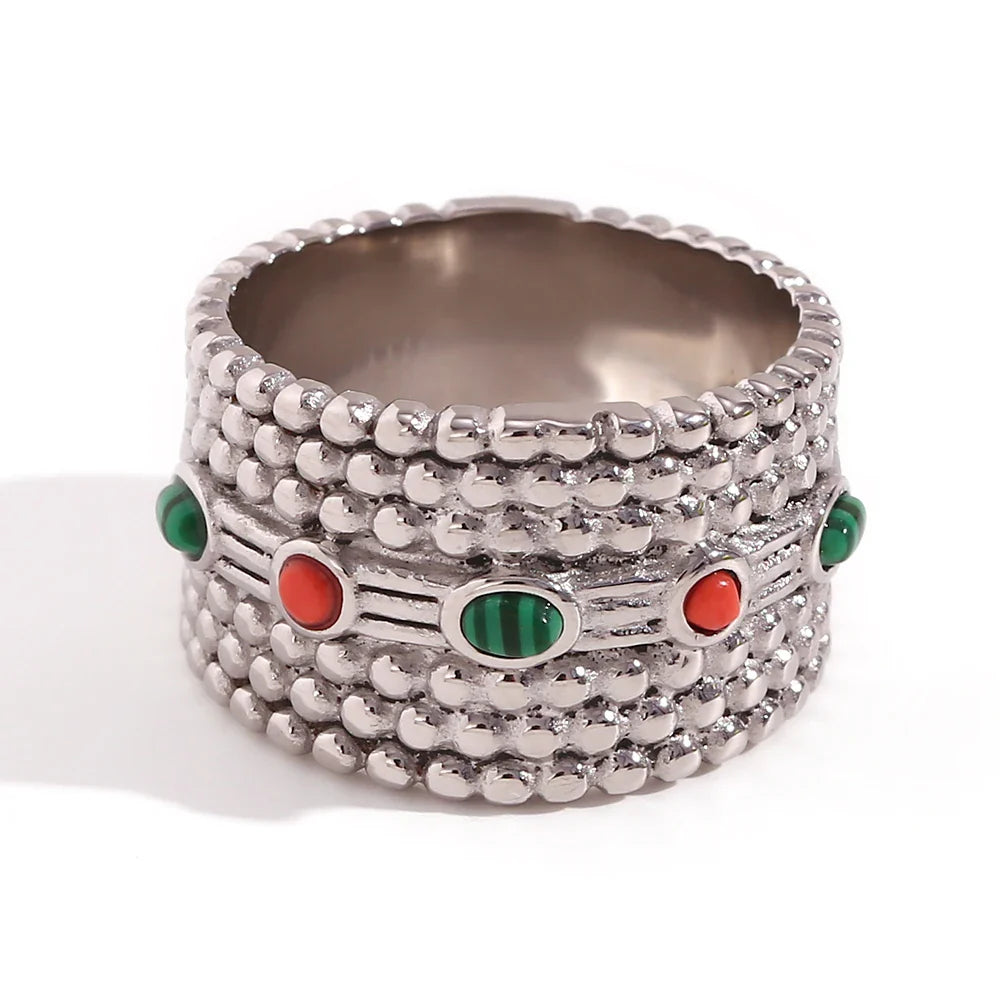 Anel Boho Malaquita