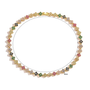 Pulseira Flores Zircão