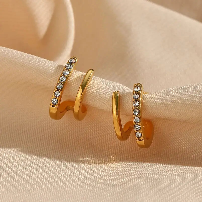 Brincos Huggie Cristal