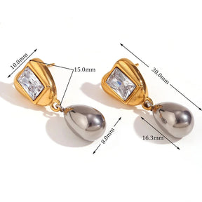 Brincos Geométricos Bicolores
