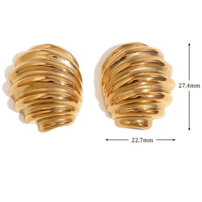 Brincos Elegância Ondulada
